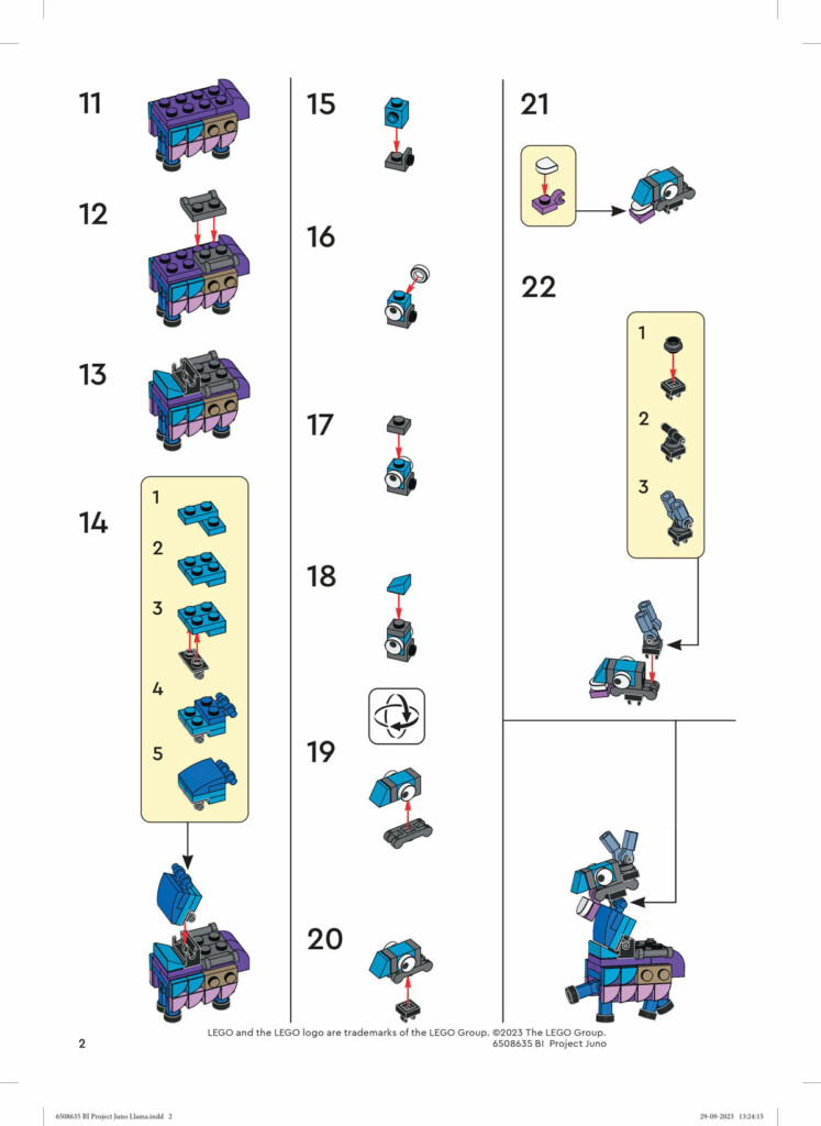 Instrukcja budowania Lama z Zaopatrzenia LEGO Fortnite