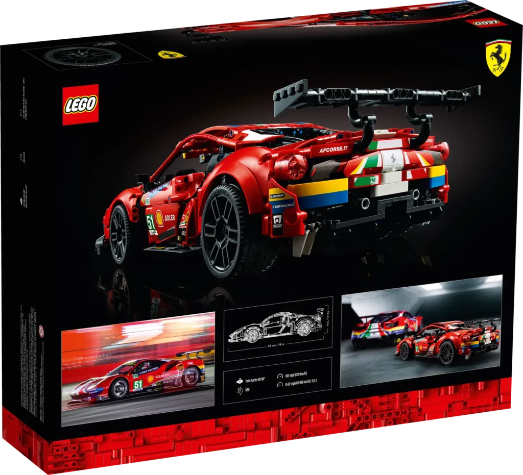Pudełko z zestawem LEGO Ferrari 488 GTE
