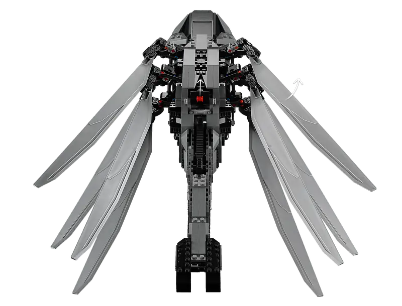 Model 10327 Diuna — Atreides Royal Ornithopter - rzut z góry
