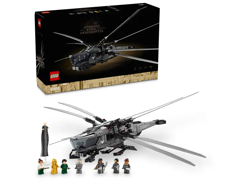 Opakowanie i model 10327 Diuna — Atreides Royal Ornithopter