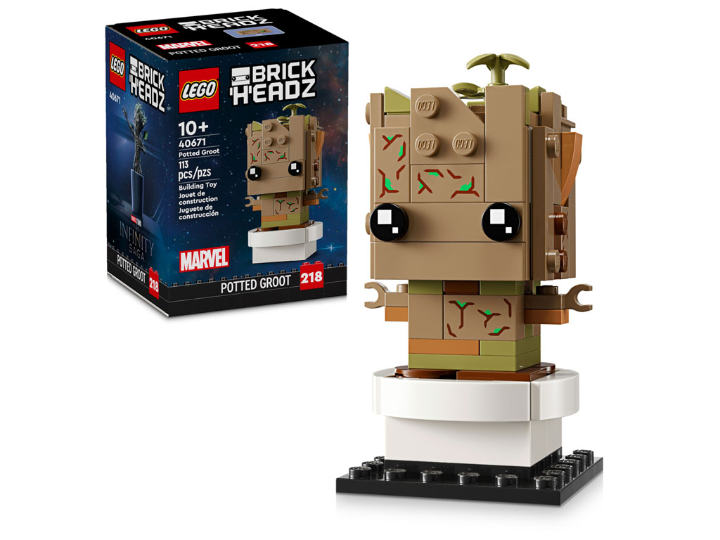 LEGO BrickHeadz Groot figurka i pudełko