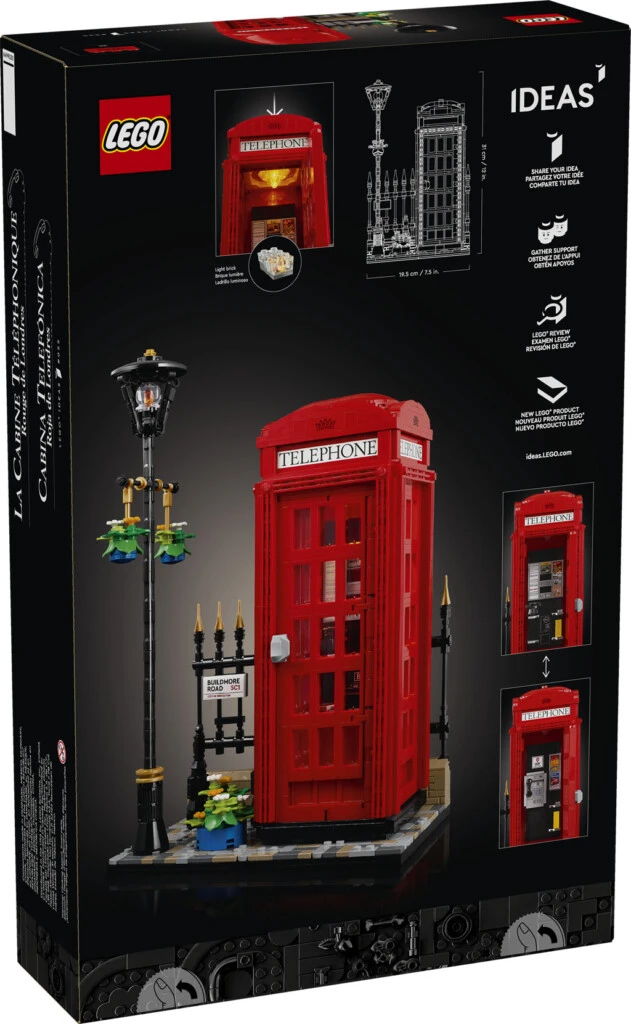 LEGO Ideas 21347 Czerwona Budka Telefoniczna - opakowanie