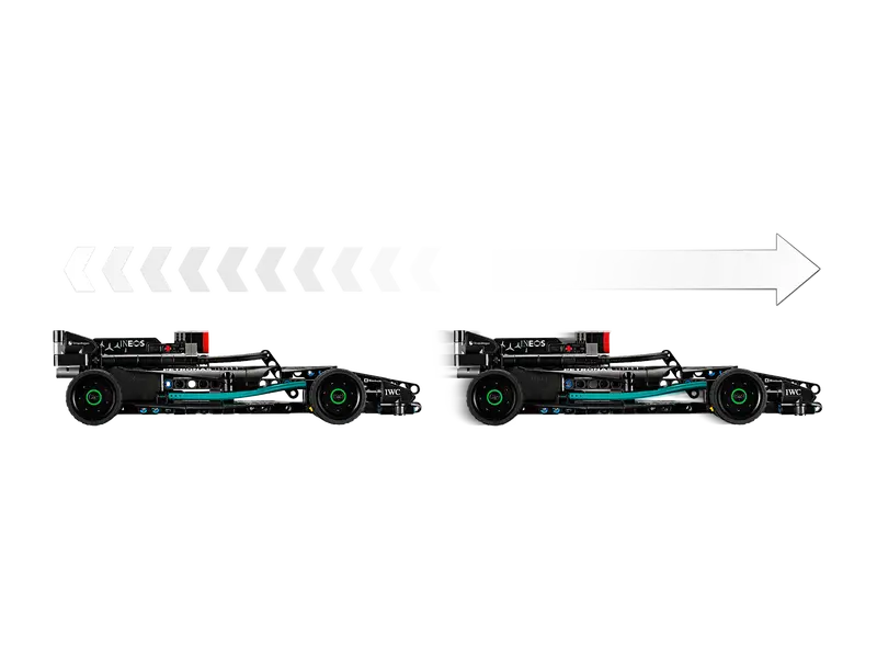 Atrakcyjne funkcje zestawu LEGO 42165 Mercedes-AMG F1 W14 E Performance Pull-Back