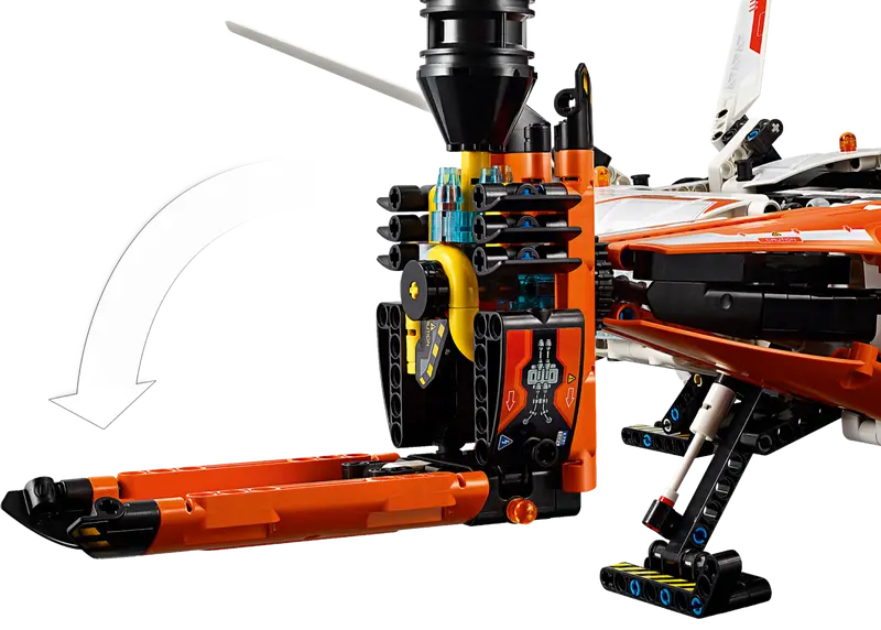 Rozkładane części modelu LEGO Technic 42181 "Transportowy statek kosmiczny VTOL LT81"