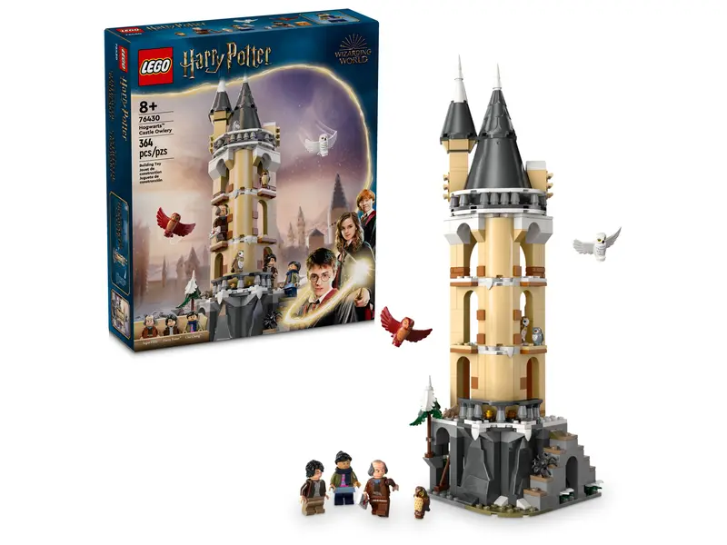 Opakowanie i model LEGO 76430 Sowiarnia w Hogwarcie™