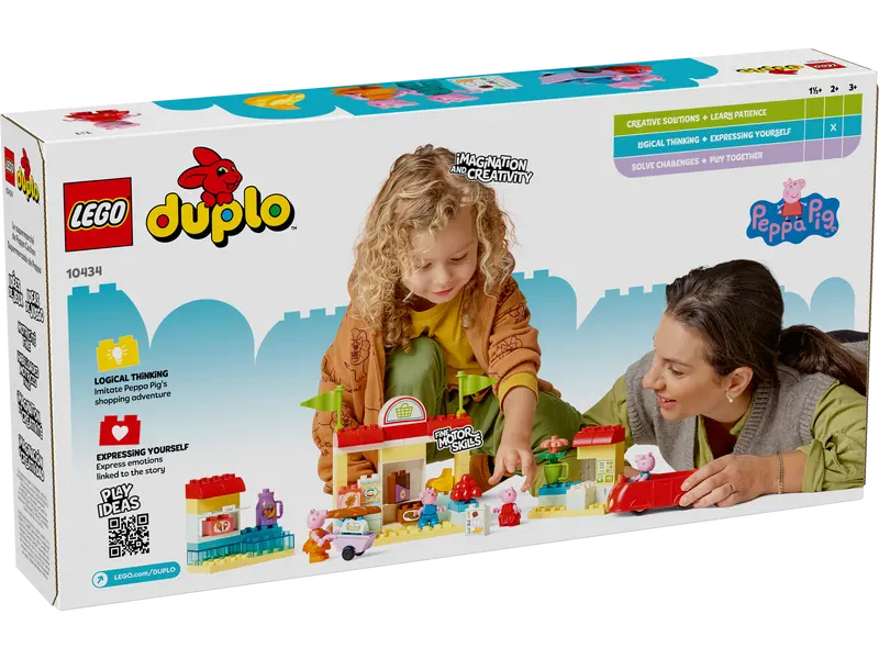 Opakowanie zestawu LEGO 10434 Peppa i supermarket