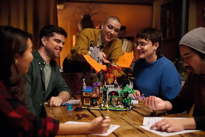 Wspólna zabawa z zestawem LEGO 21348 Dungeons & Dragons: Opowieść czerwonego smoka