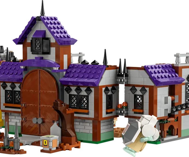 Zbliżenie na model LEGO 71436 Nawiedzona rezydencja Kinga Boo