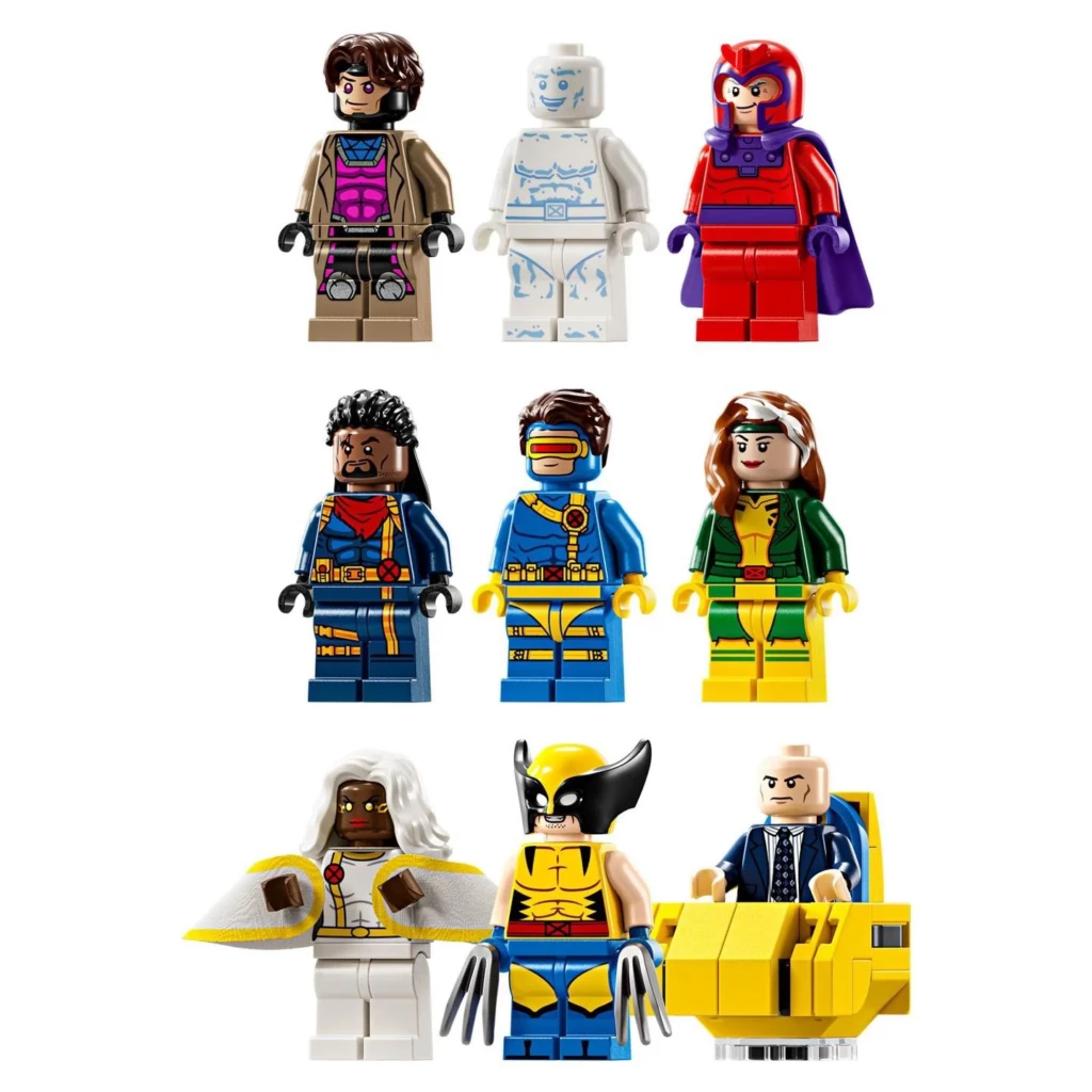 76294 LEGO Marvel X-Mansion minifigurki na jednym zdjęciu